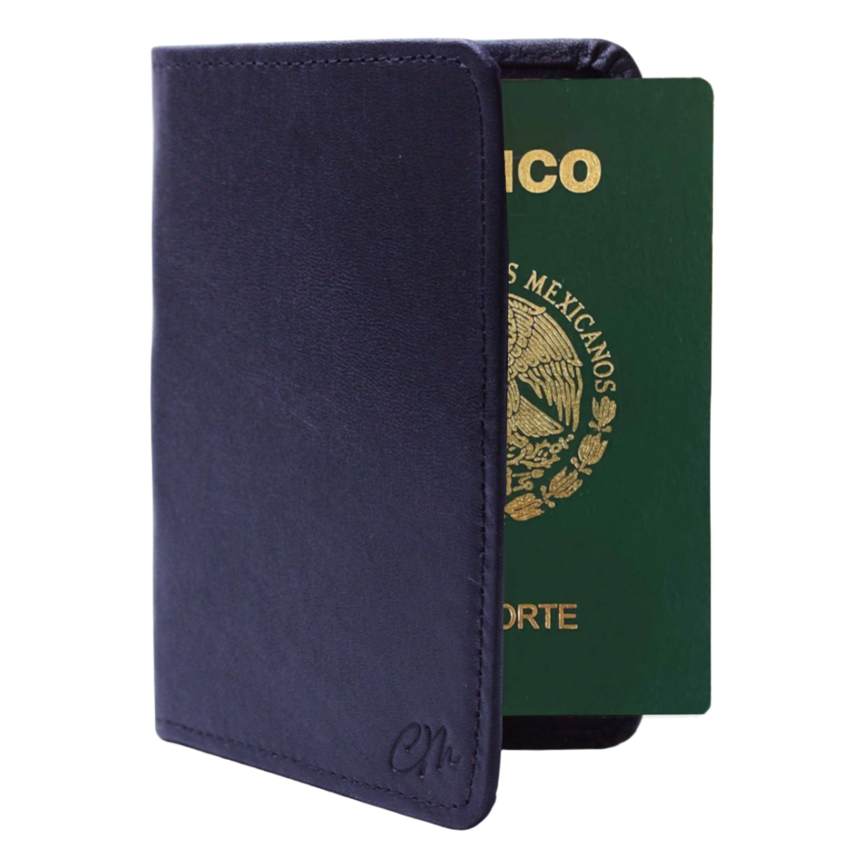 Cartera Tarjetero Porta Pasaporte Piel Genuina Interiores en Piel