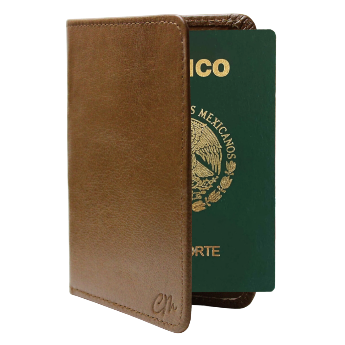 Cartera Tarjetero Porta Pasaporte Piel Genuina Interiores en Piel
