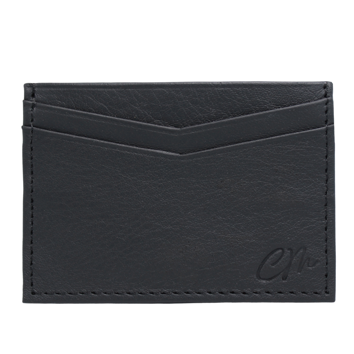Cartera Tarjetero Piel Genuina Modelo "V" Minimalista Interiores en Piel