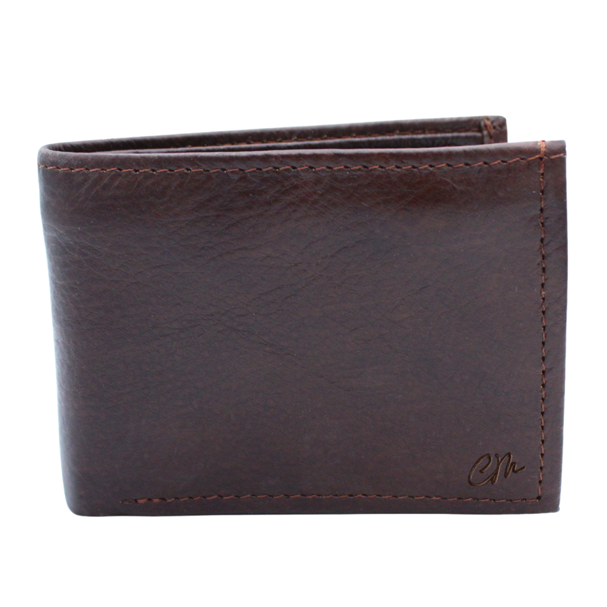 Cartera Hombre Piel Genuina Monedero Interiores en Tela