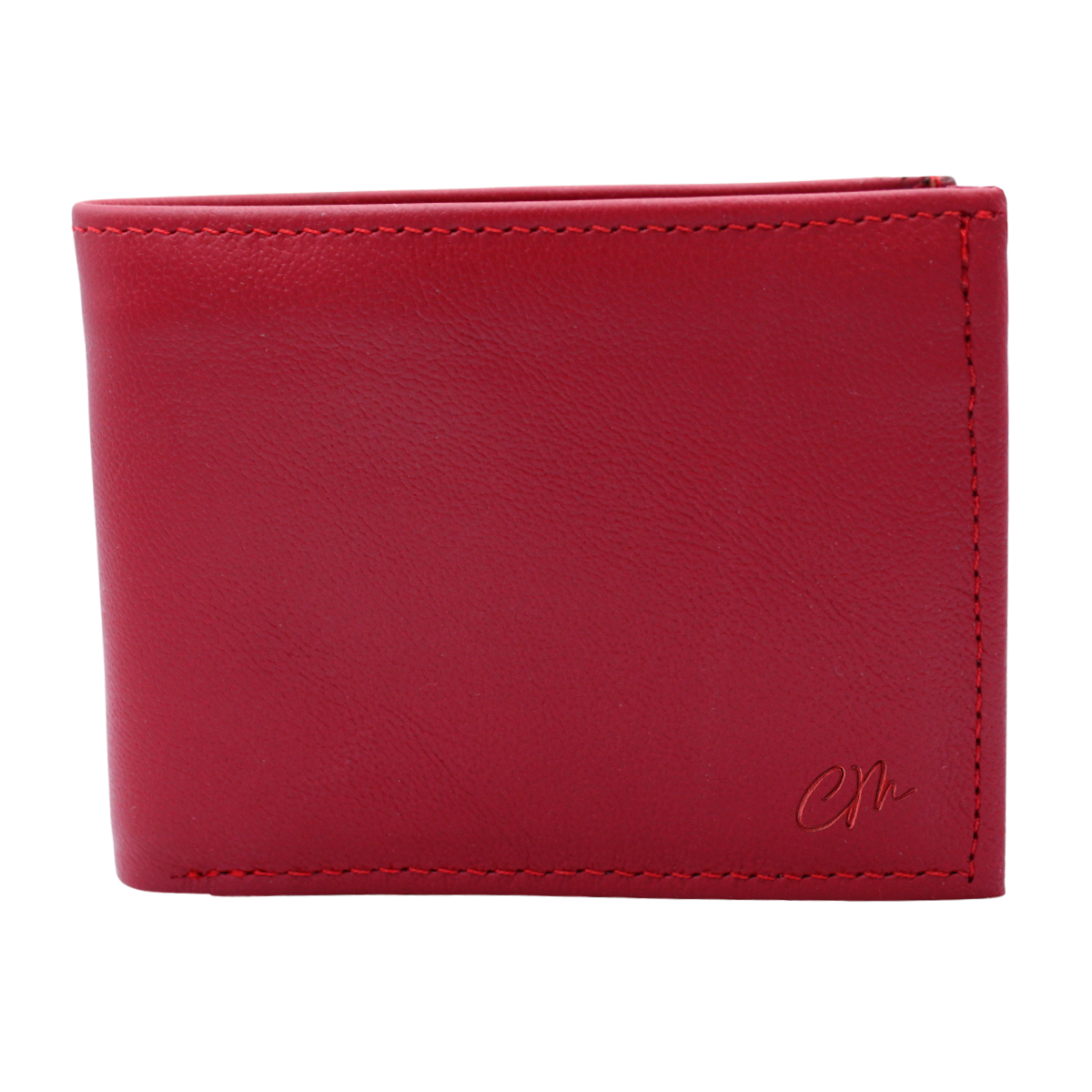 Cartera Hombre Piel Genuina Monedero Interiores en Tela