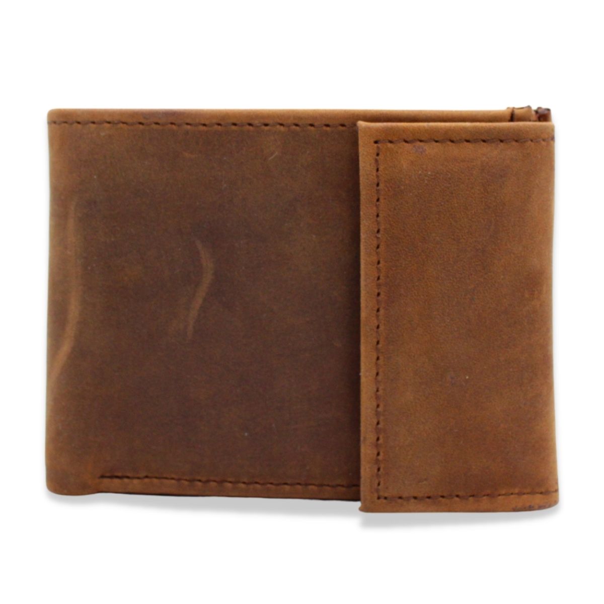 Cartera Hombre Piel Genuina Cierre Velcro Vintage Interiores en Tela