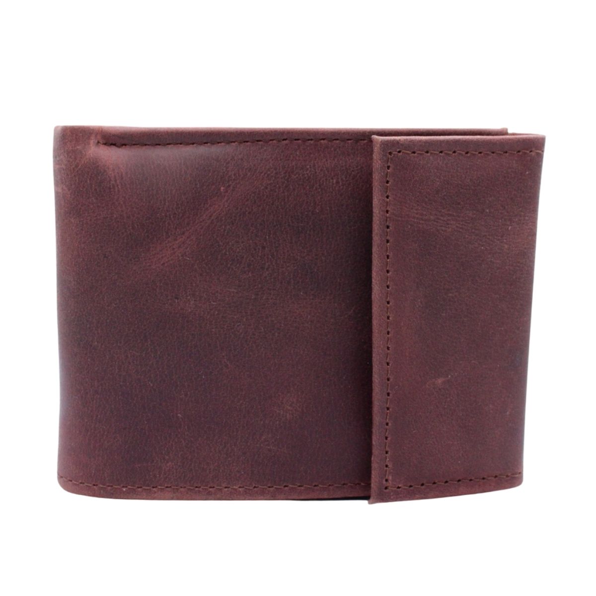 Cartera Hombre Piel Genuina Cierre Velcro Vintage Interiores en Tela