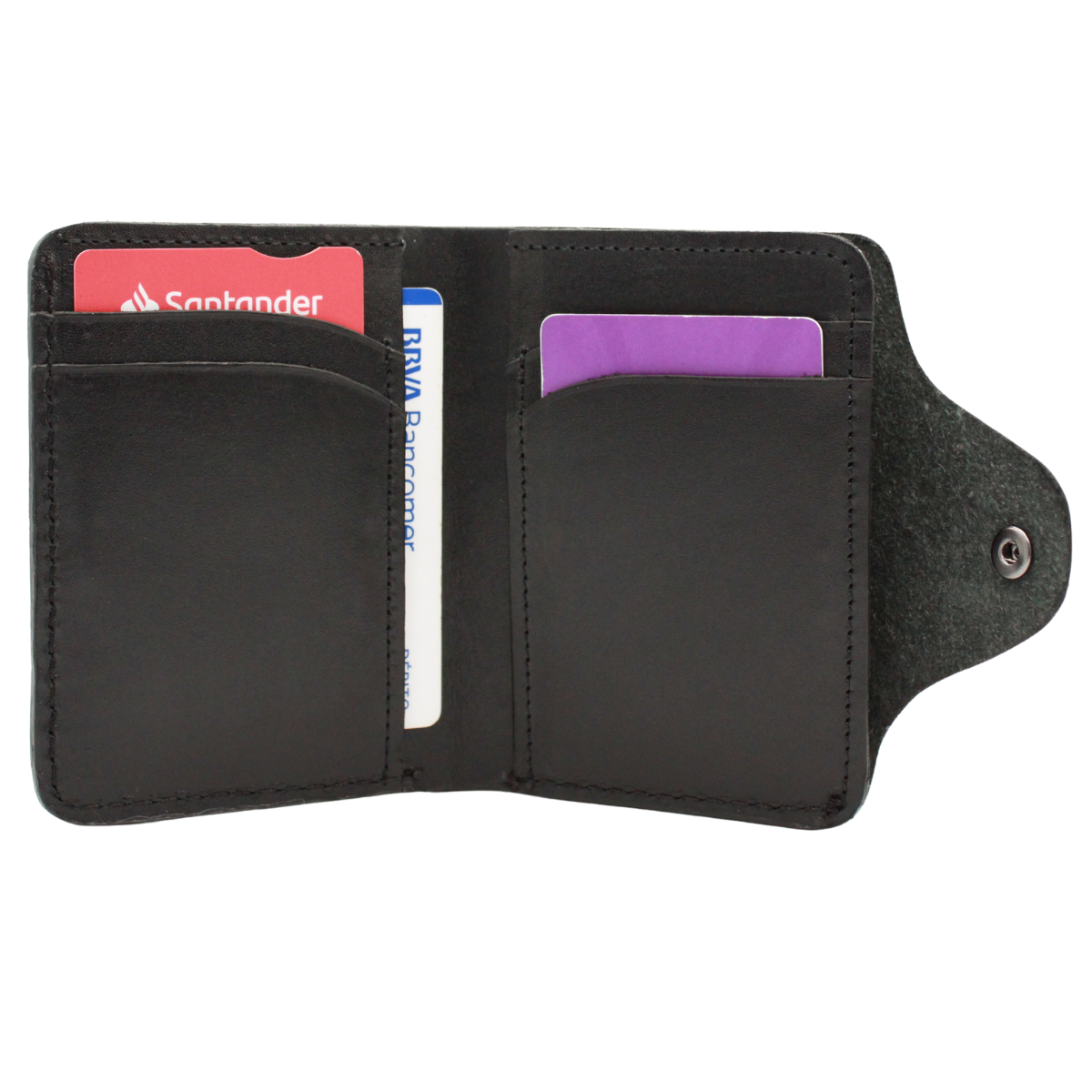 Cartera Hombre Piel Genuina Pull Up Broche Compacto Elegante