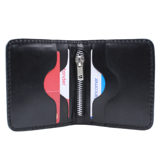 Cartera Hombre Piel Genuina Pull Up Monedero Moderno