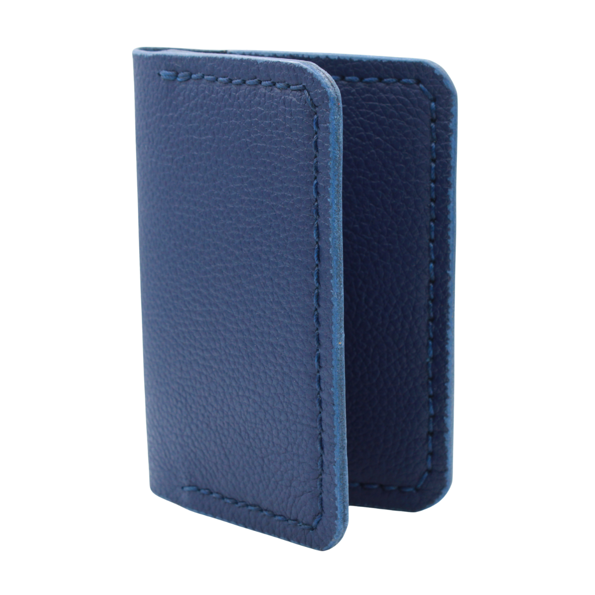 Tarjetero Plegable Cartera Hecho a Mano Piel Genuina Res