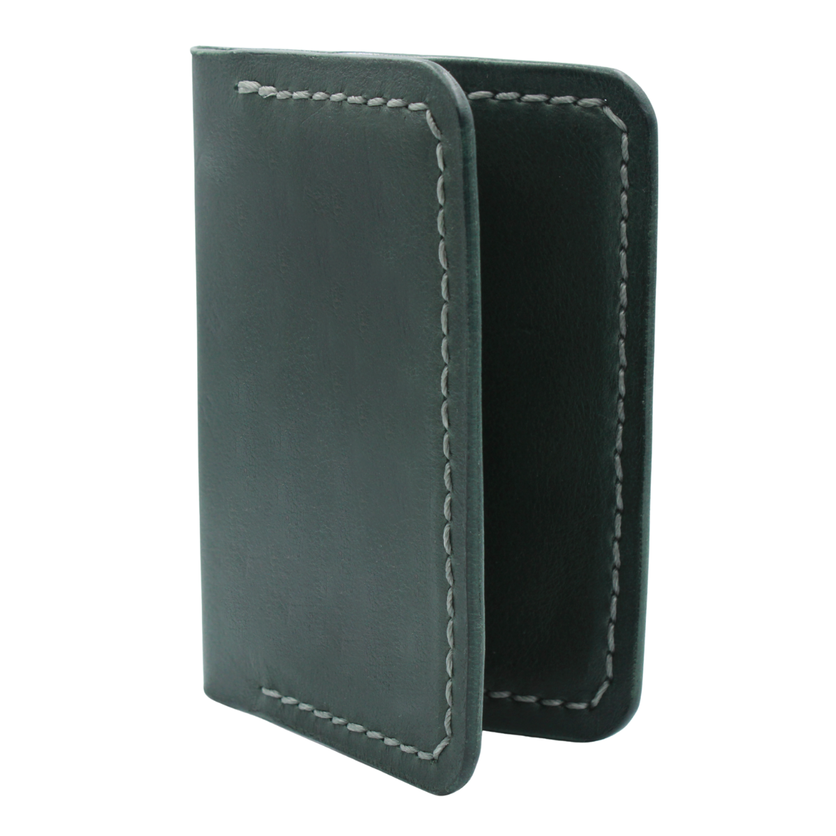Tarjetero Plegable Cartera Hecho a Mano Piel Genuina Res