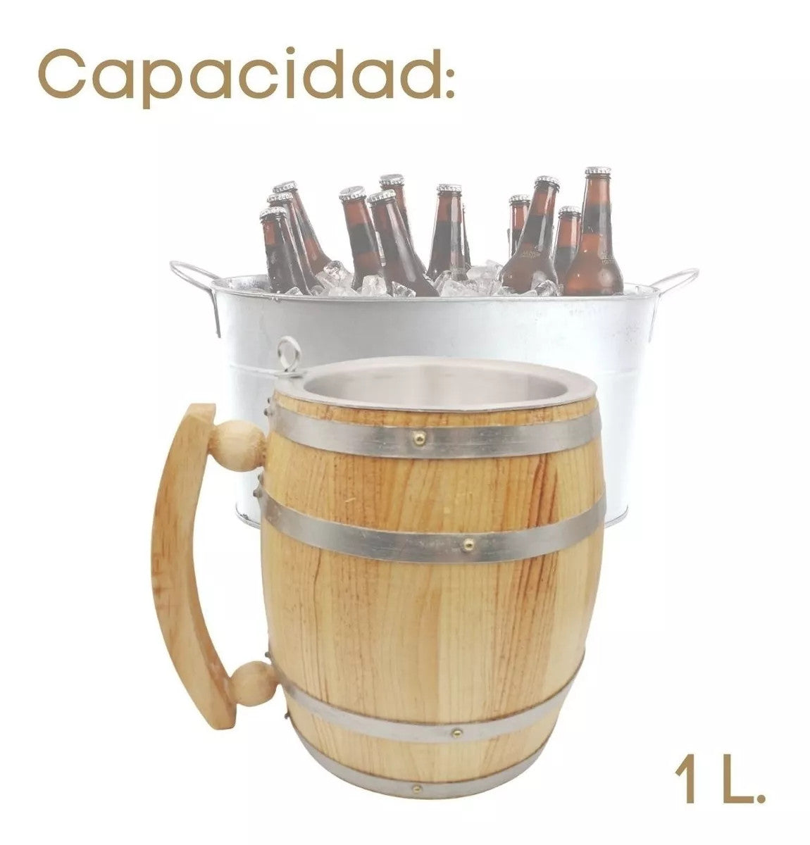 Tarro Cervecero Madera de Pino