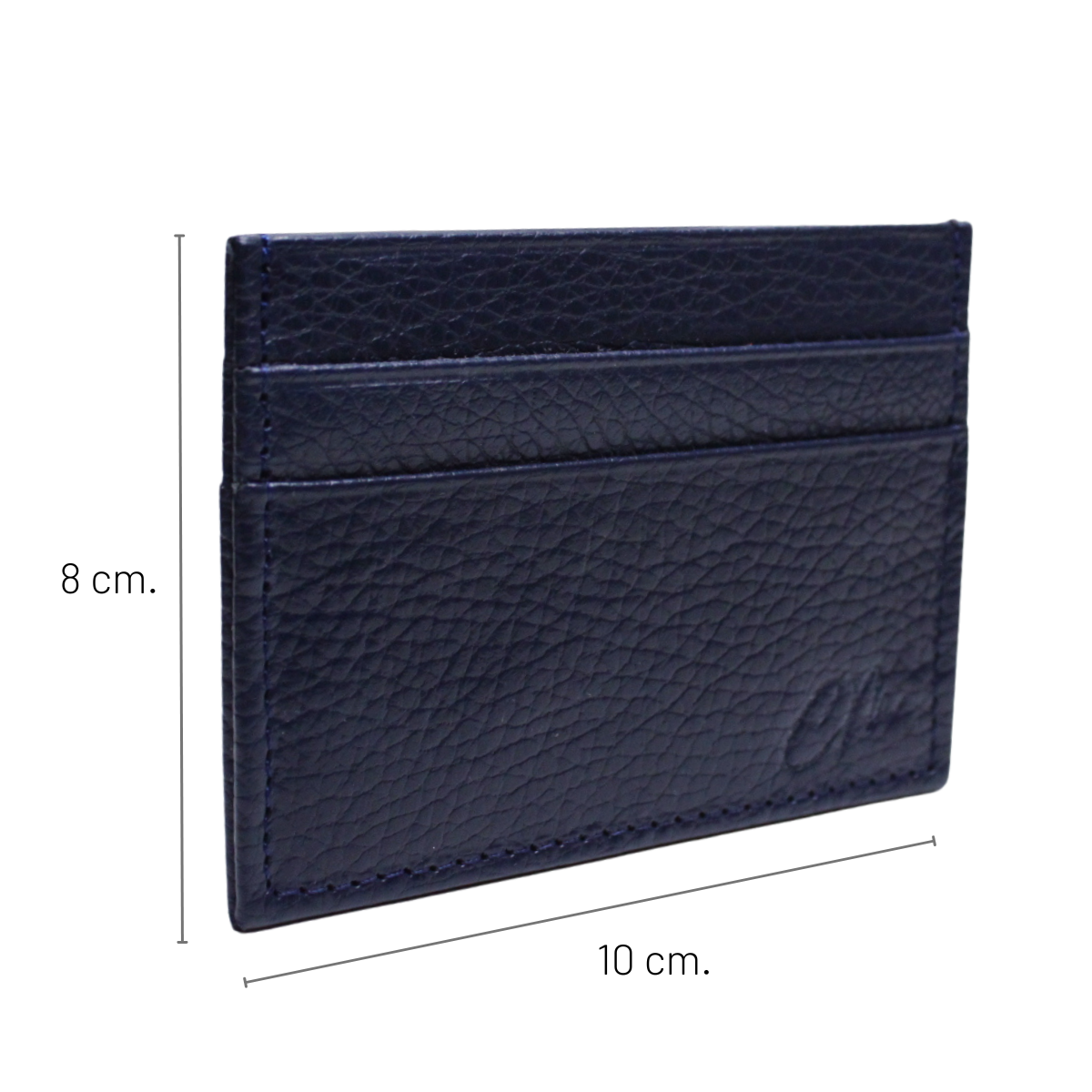 Cartera Tarjetero Piel Genuina Modelo "Recto" Minimalista Interiores en Piel