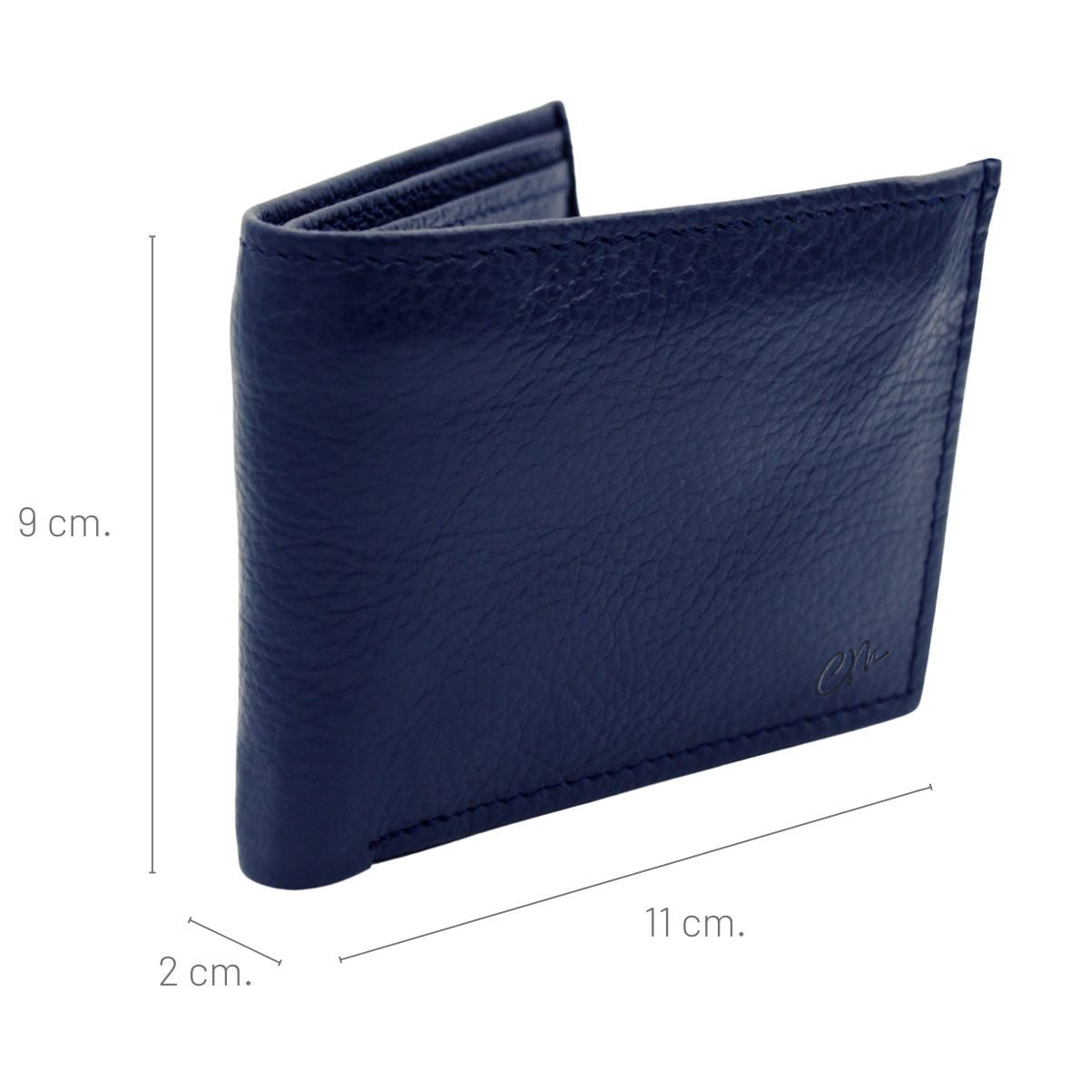 Cartera Hombre Piel Genuina Bifold Compartimento Secreto Interiores en Tela