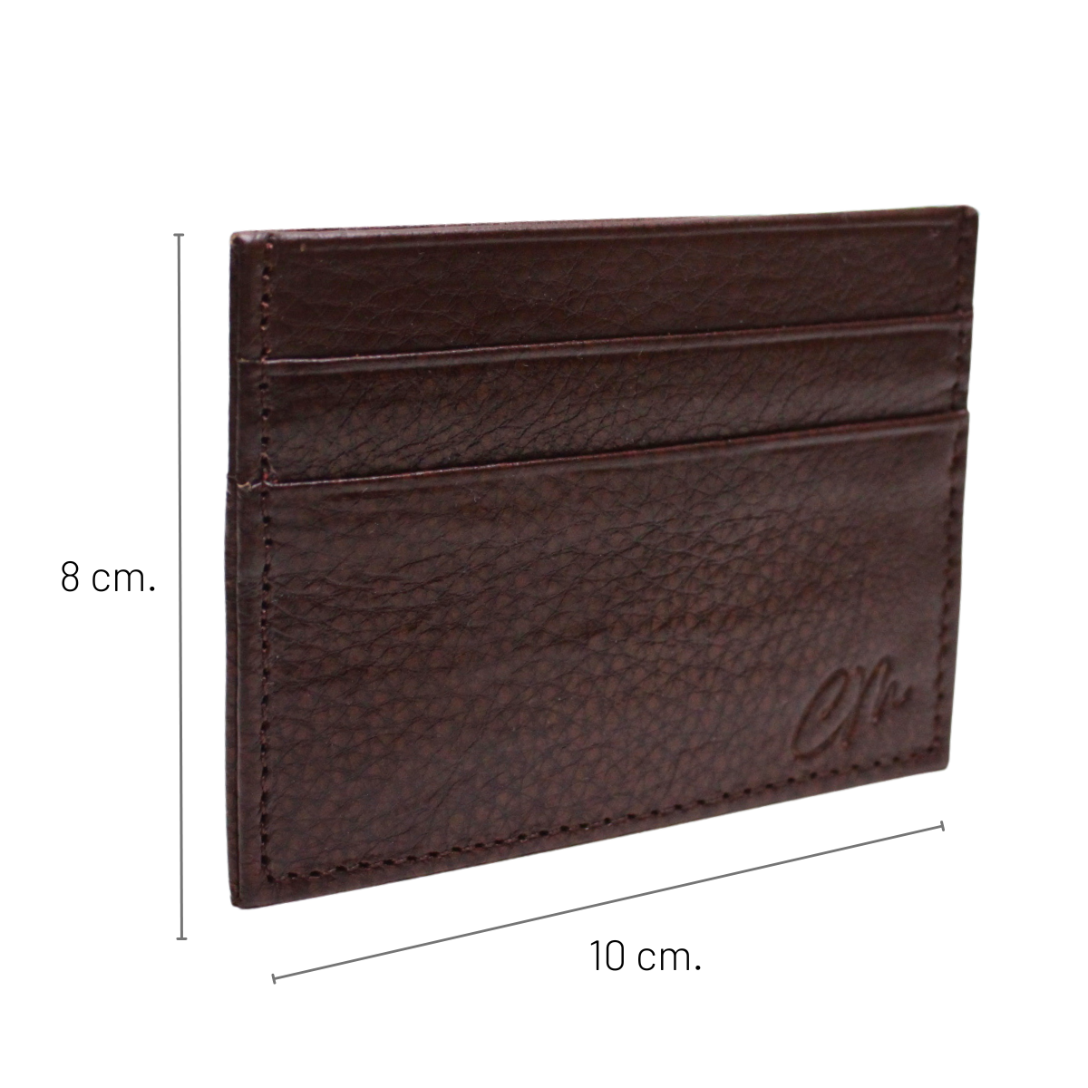 Cartera Tarjetero Piel Genuina Modelo "Recto" Minimalista Interiores en Piel