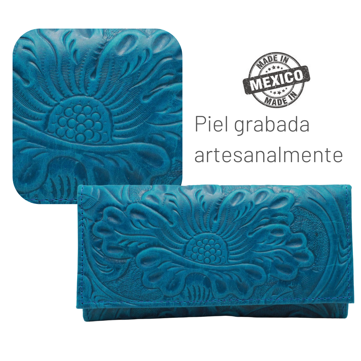 Cartera Mujer Piel Genuina Elegante Interiores en Piel