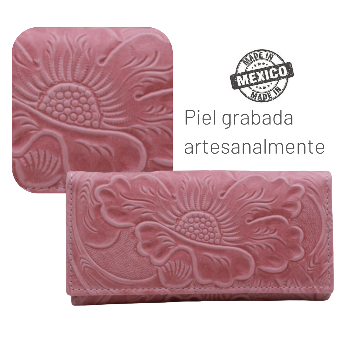 Cartera Mujer Piel Genuina Elegante Interiores en Piel