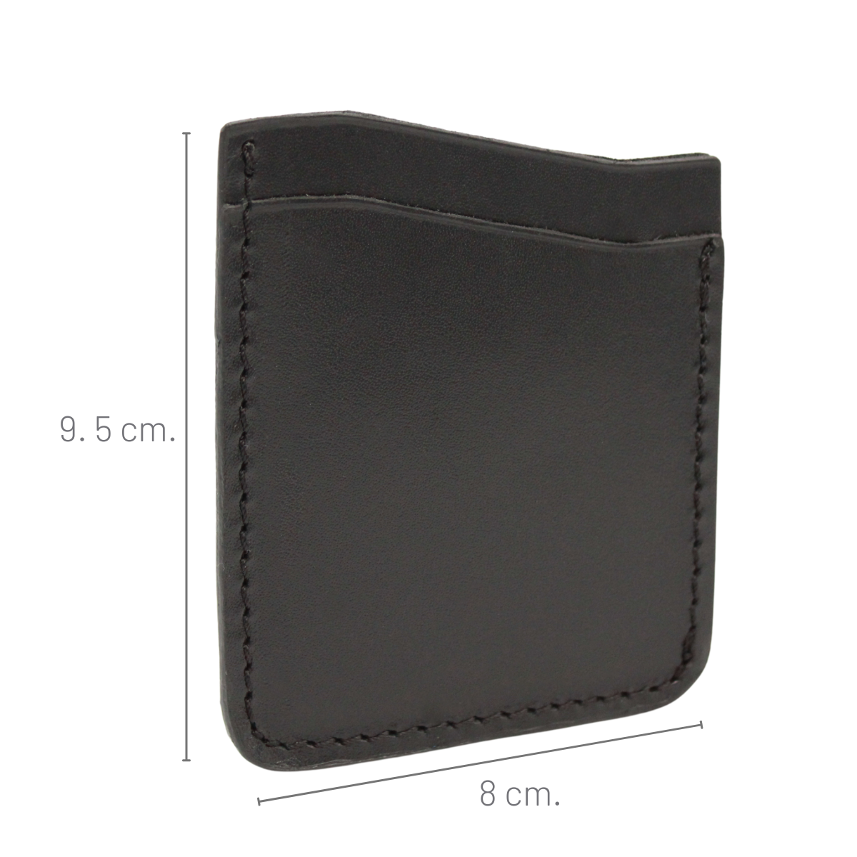 Cartera Tarjetero Piel Genuina Pull Up Minimalista Vertical