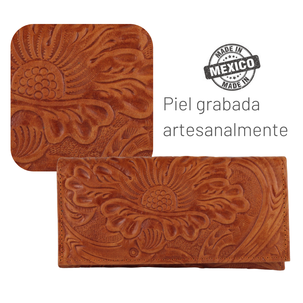 Cartera Mujer Piel Genuina Elegante Interiores en Piel