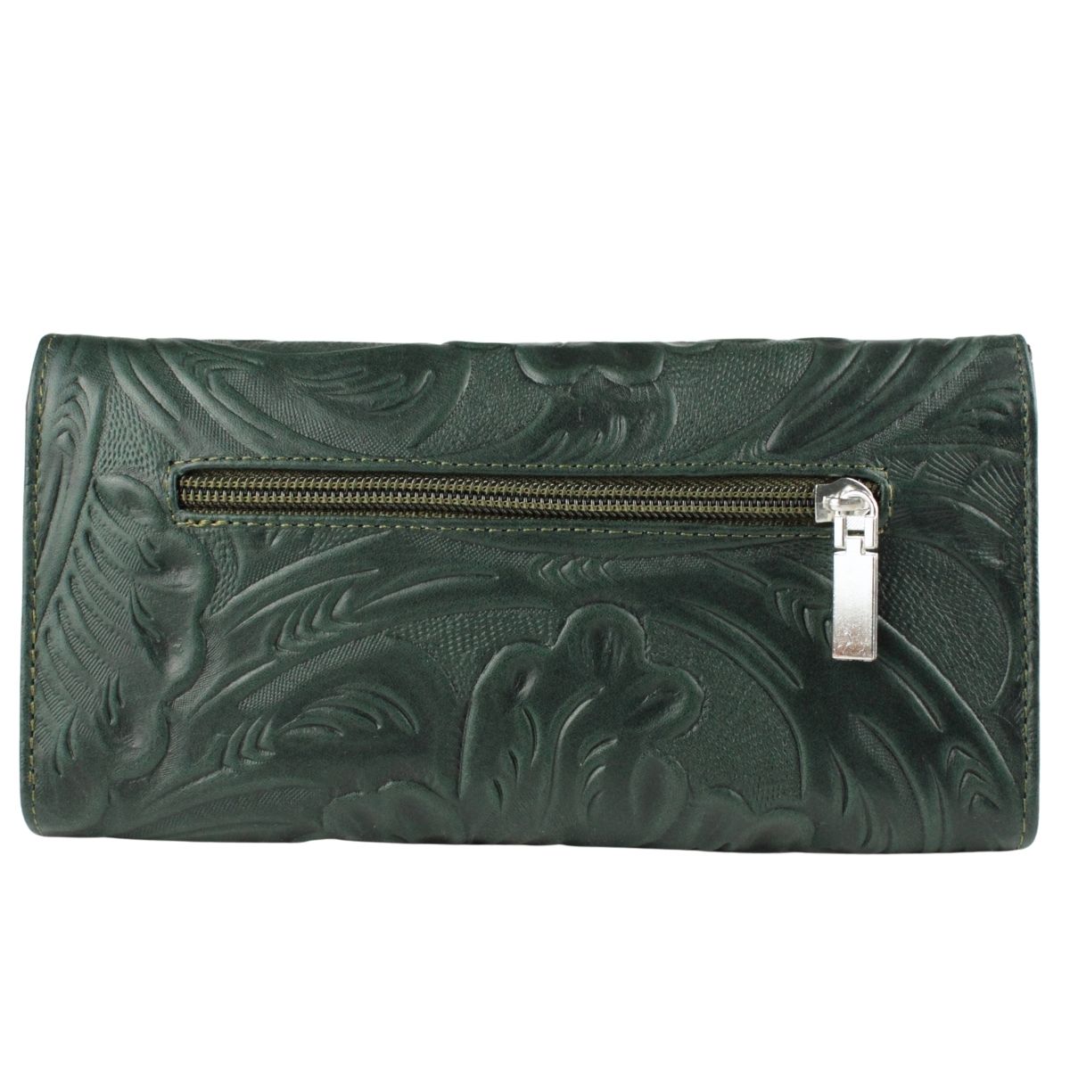 Cartera Mujer Piel Genuina Larga Tarjetero Removible Interiores en Sintético