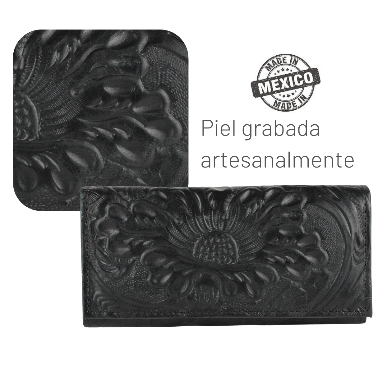 Cartera Mujer Piel Genuina Elegante Interiores en Piel