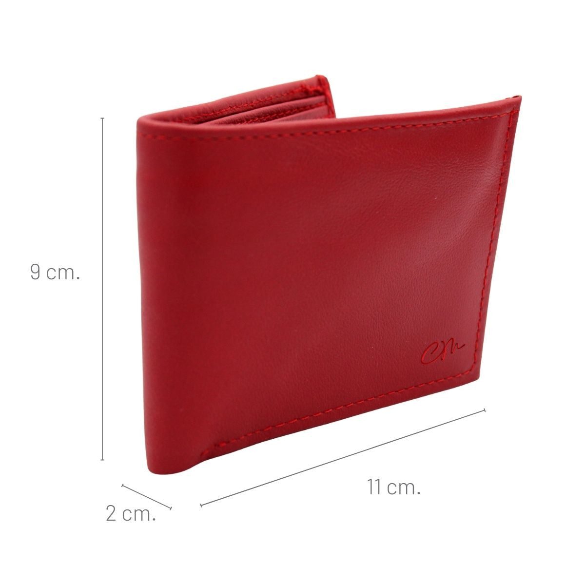 Cartera Hombre Piel Genuina Bifold Compartimento Secreto Interiores en Tela