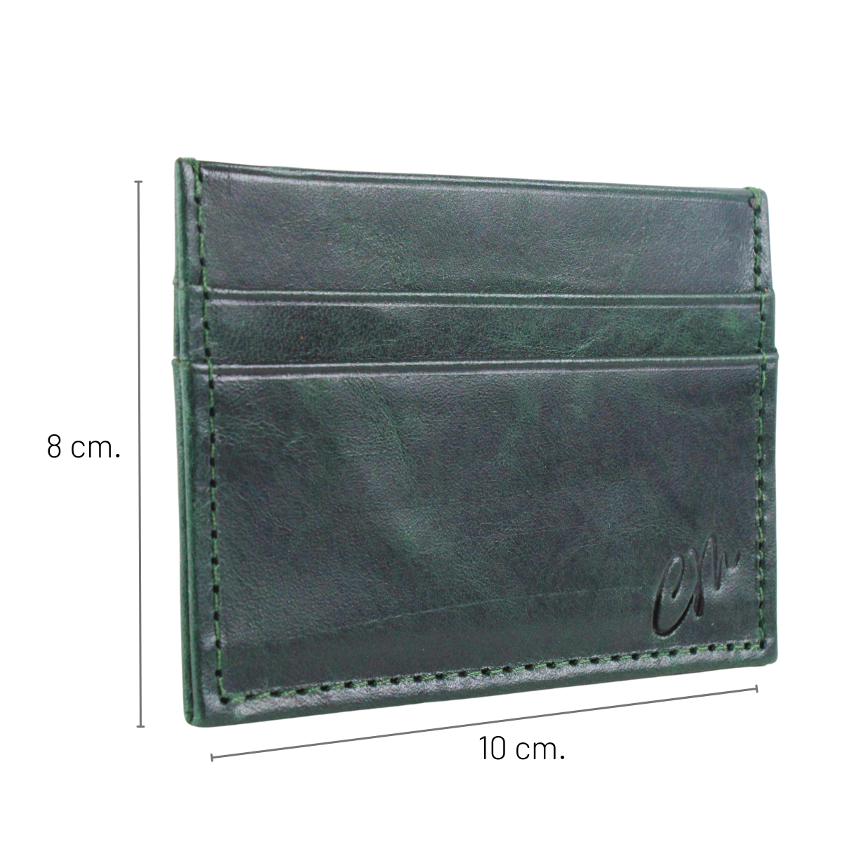 Cartera Tarjetero Piel Genuina Modelo "Recto" Minimalista Interiores en Piel