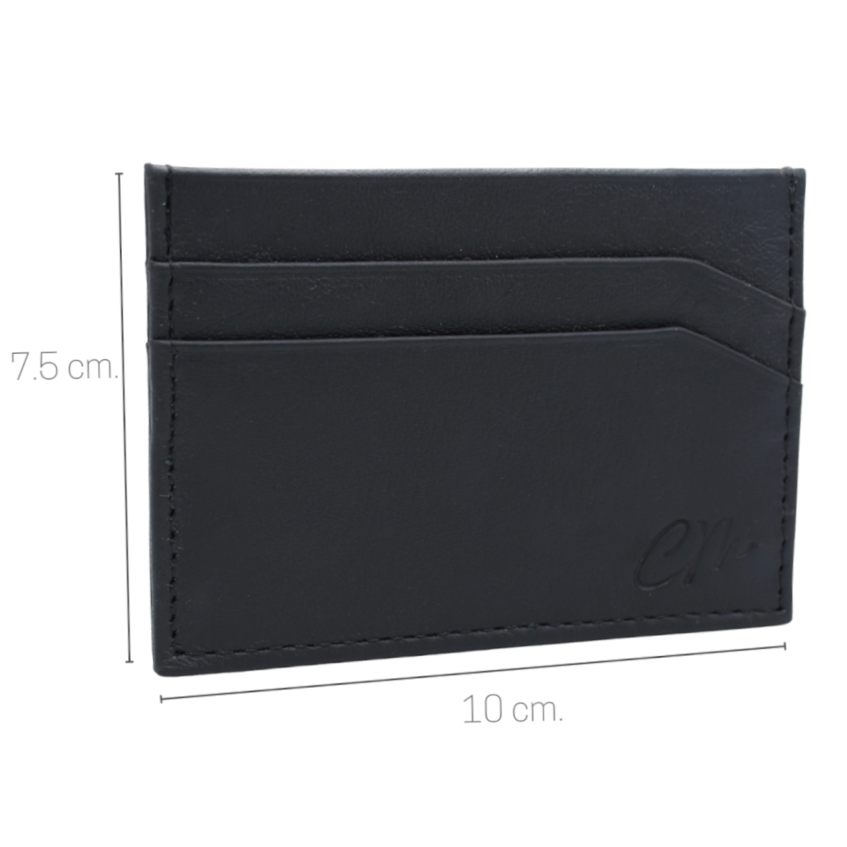 Cartera Tarjetero Piel Genuina Modelo "L" Minimalista Interiores en Piel