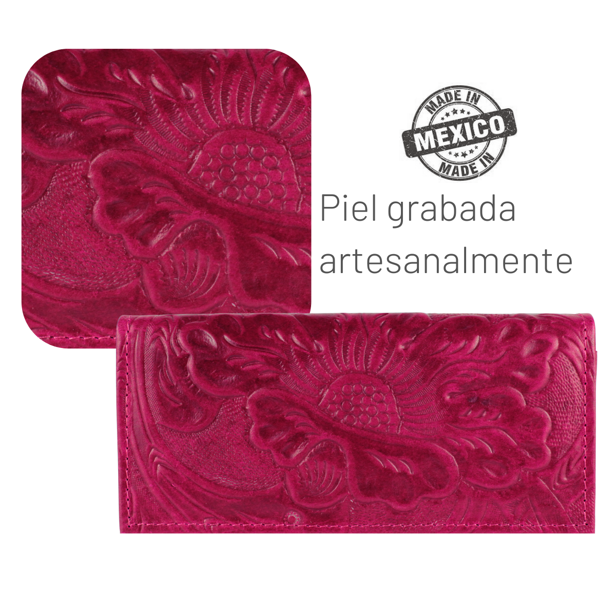 Cartera Mujer Piel Genuina Elegante Interiores en Piel