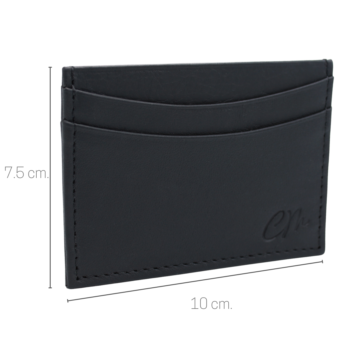 Cartera Tarjetero Piel Genuina Modelo "U" Minimalista Interiores en Piel