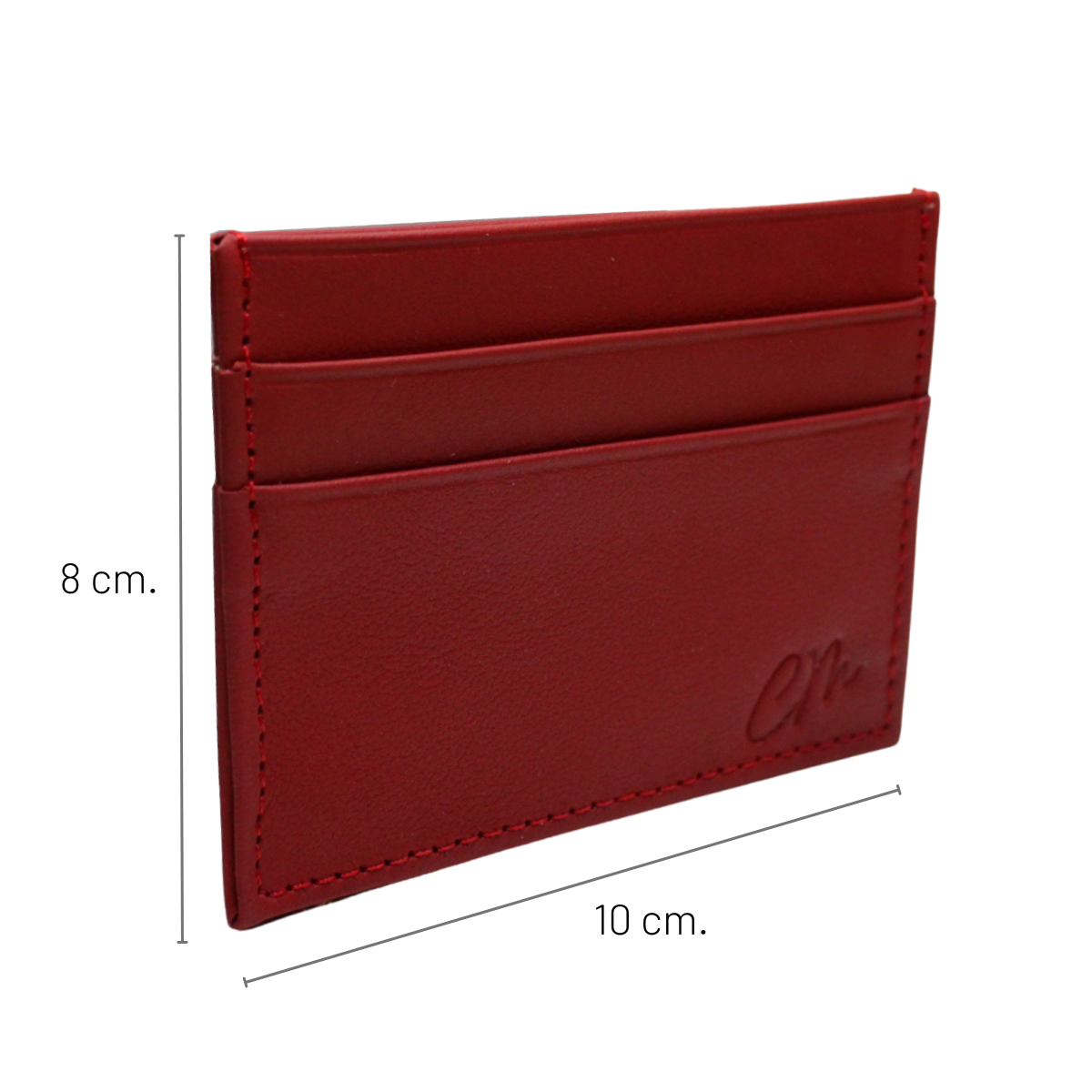 Cartera Tarjetero Piel Genuina Modelo "Recto" Minimalista Interiores en Piel