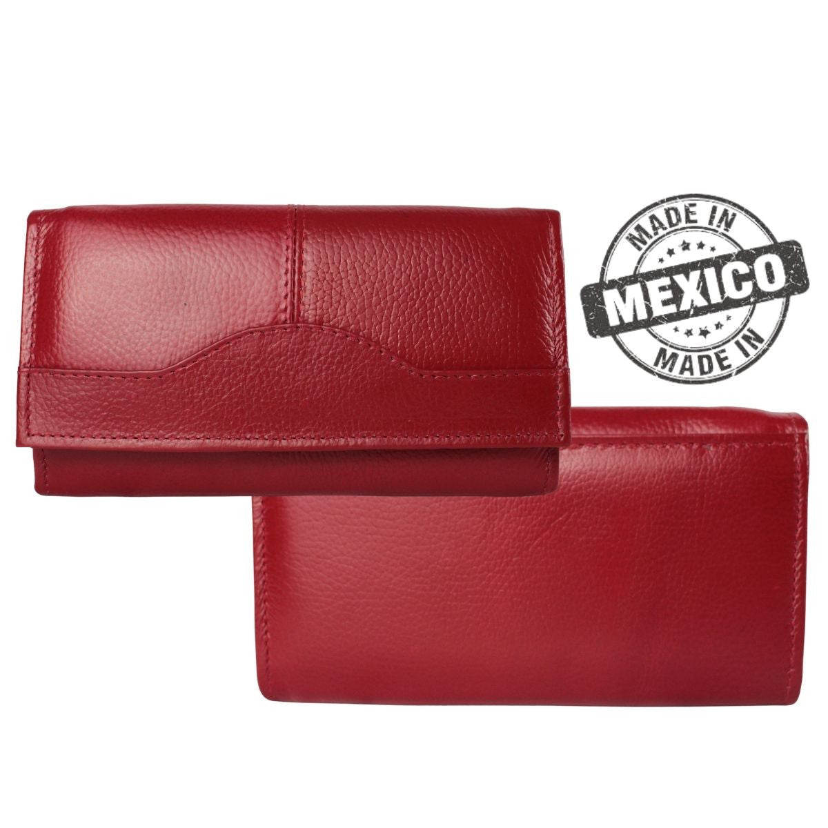 Cartera Mujer Piel Genuina Amplia Interiores en Piel