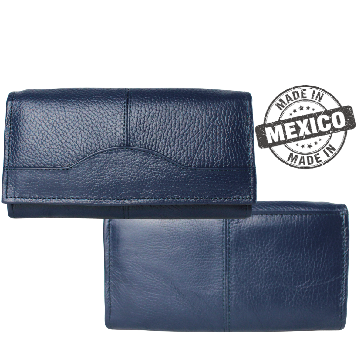 Cartera Mujer Piel Genuina Amplia Interiores en Piel