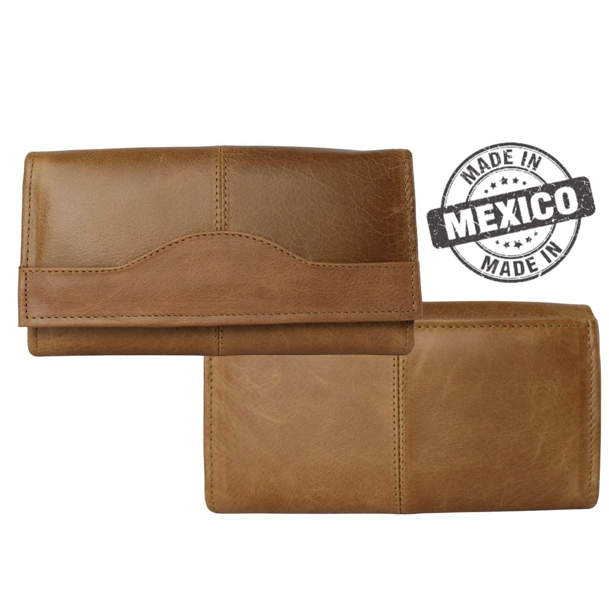 Cartera Mujer Piel Genuina Amplia Interiores en Piel