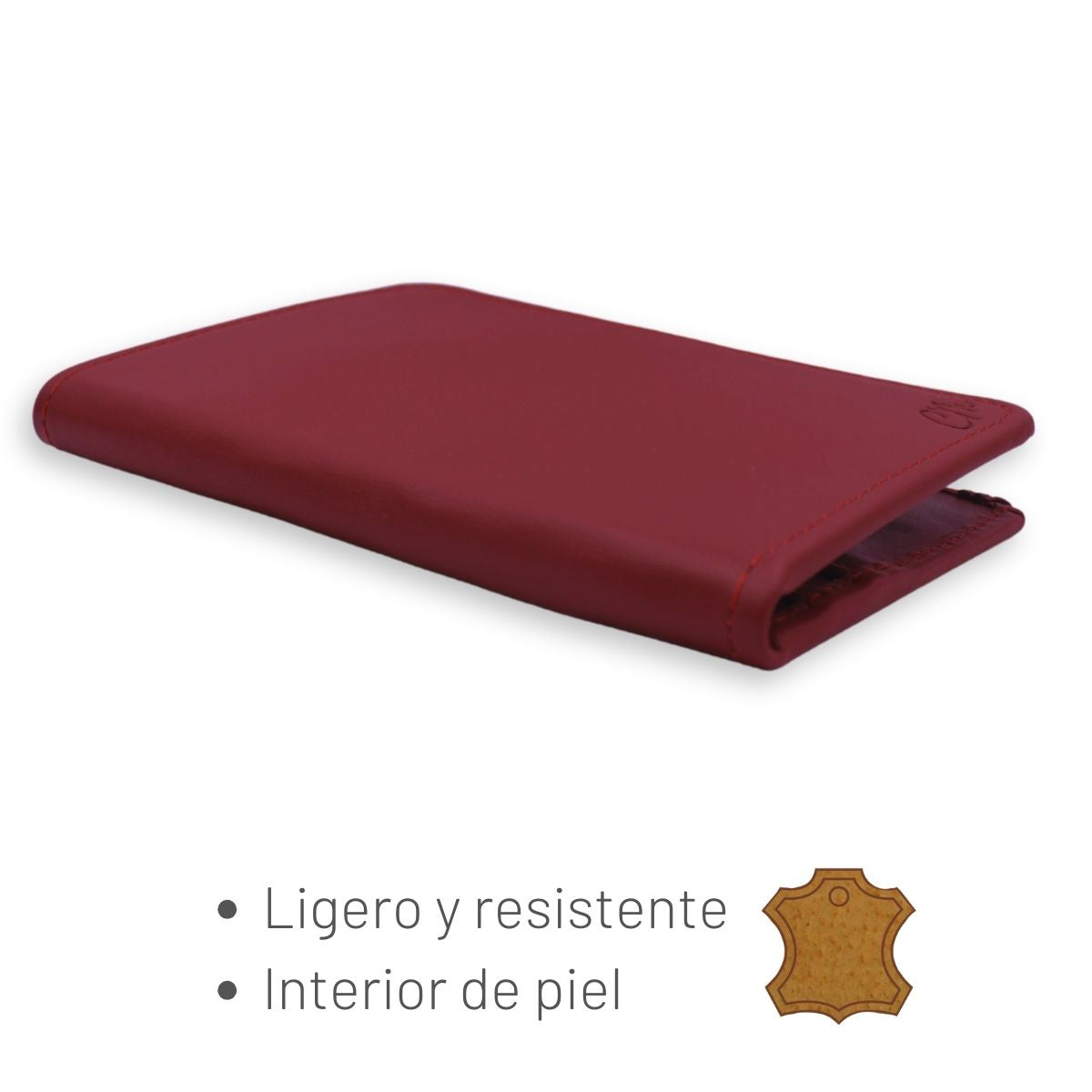 Cartera Tarjetero Porta Pasaporte Piel Genuina Interiores en Piel
