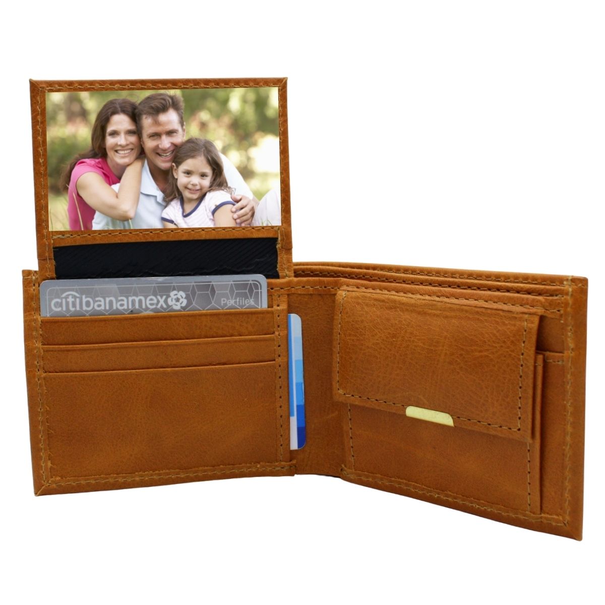 Cartera Hombre Piel Genuina Monedero Interiores en Piel
