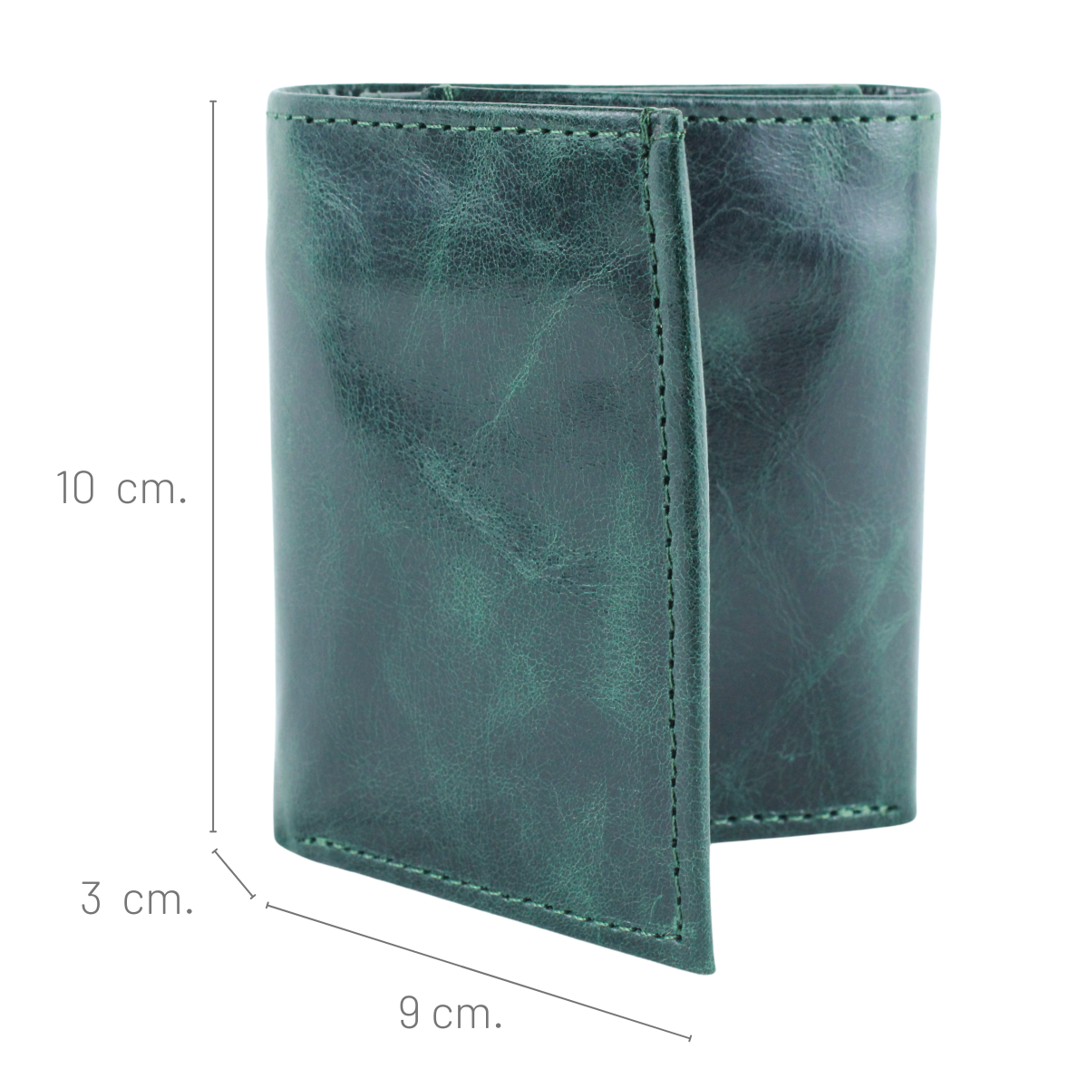 Cartera Hombre Piel Genuina Triple con Identificación Interiores en Piel