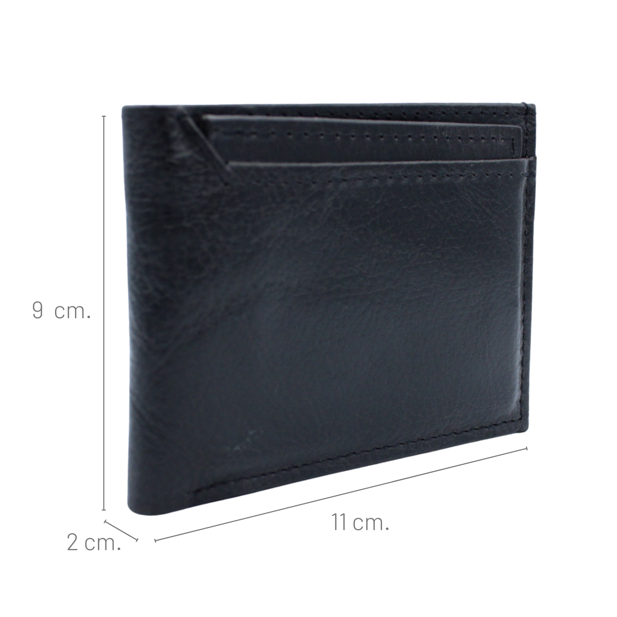 Cartera Hombre Piel Genuina Tarjetero Extraíble Vertical Interiores en Piel