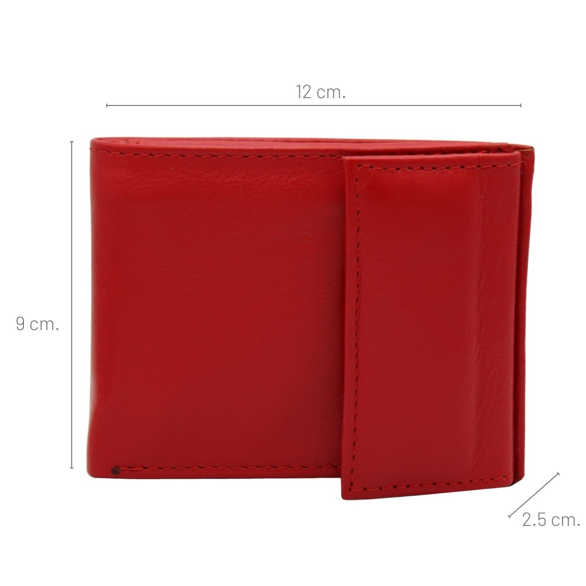 Cartera Hombre Piel Genuina Cierre Velcro Monedero Identificación Interiores en Tela