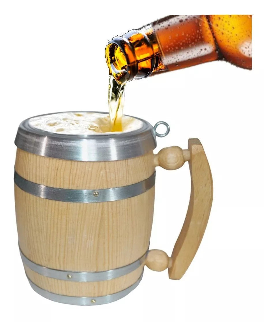 Tarro Cervecero Madera de Pino