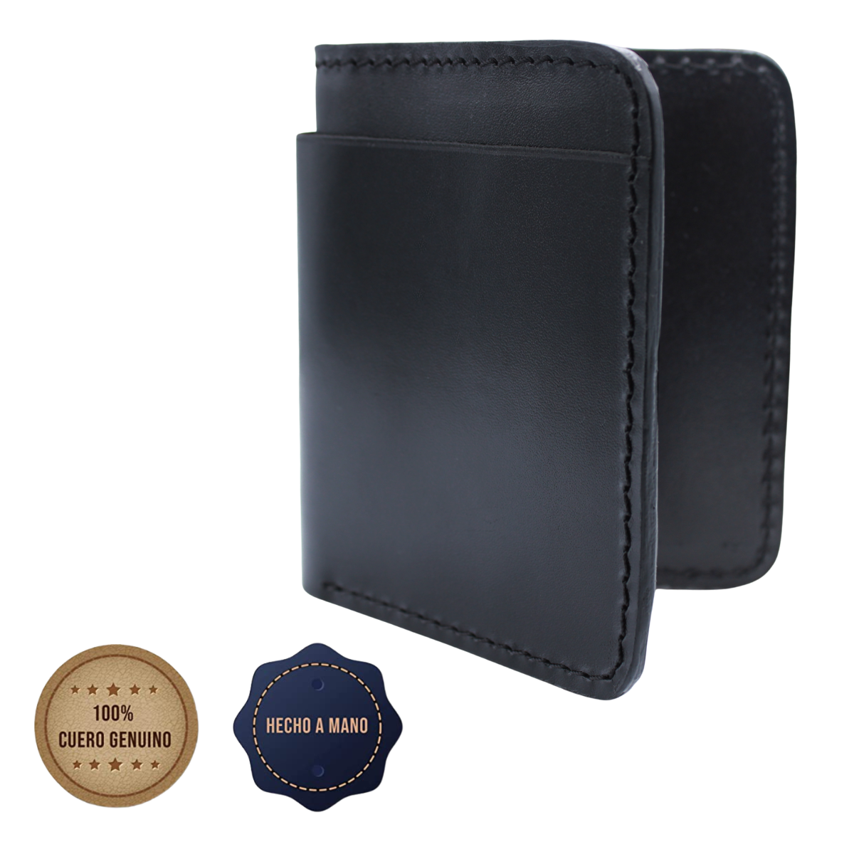 Cartera Hombre Piel Genuina Pull Up Monedero Moderno