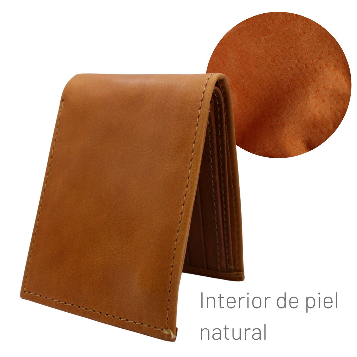 Cartera Hombre Piel Genuina Monedero Interiores en Piel