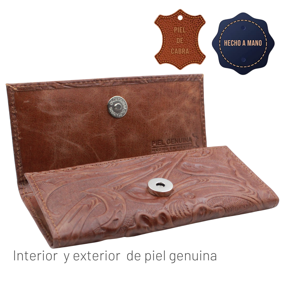 Cartera Mujer Piel Genuina Elegante Interiores en Piel