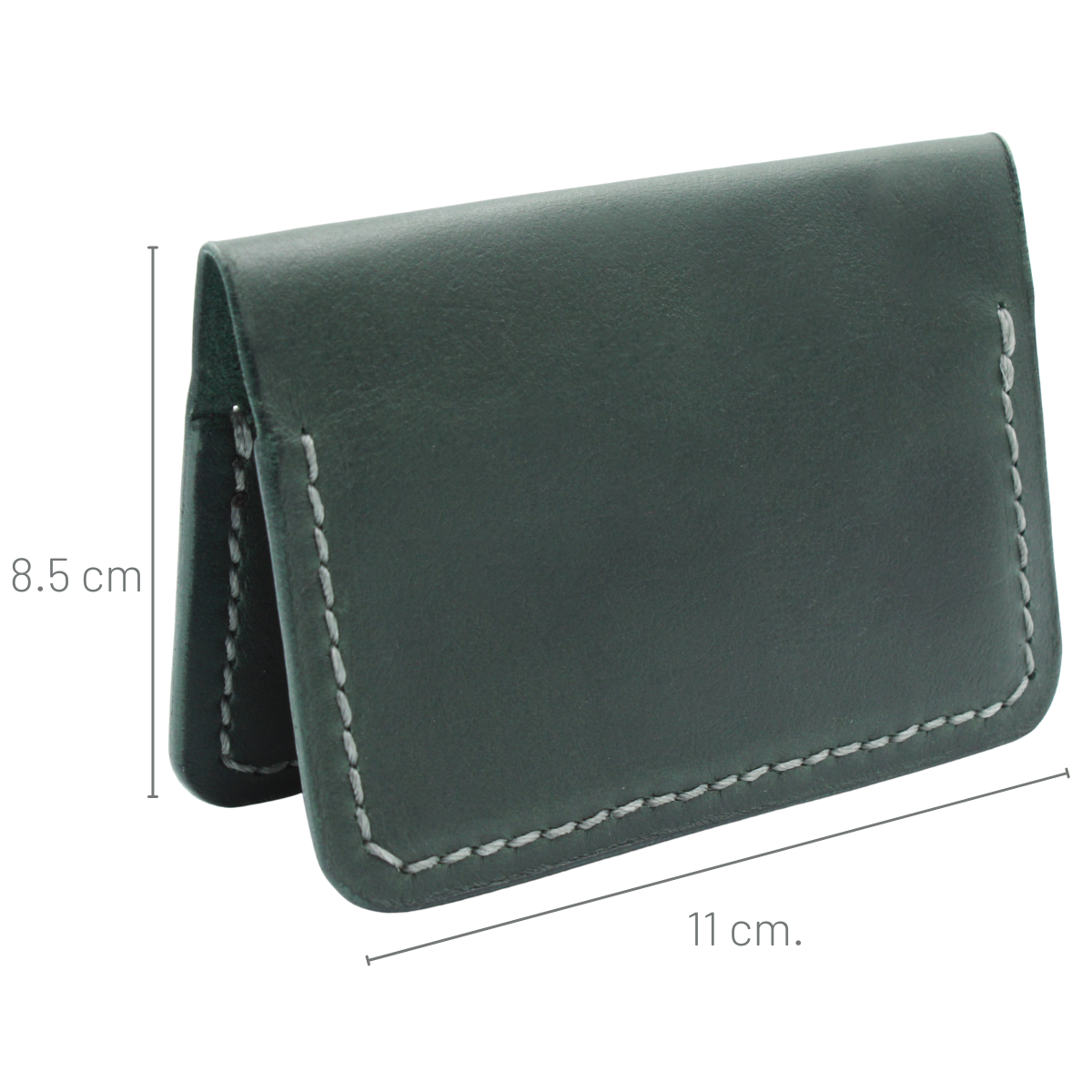 Tarjetero Plegable Cartera Hecho a Mano Piel Genuina Res