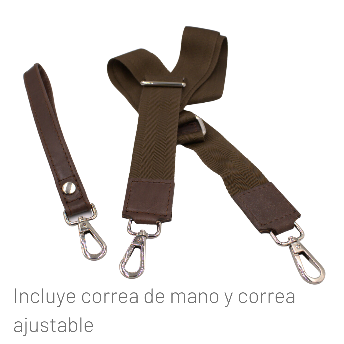 Bandolera Hombre Piel Genuina Correa Mano y Hombro