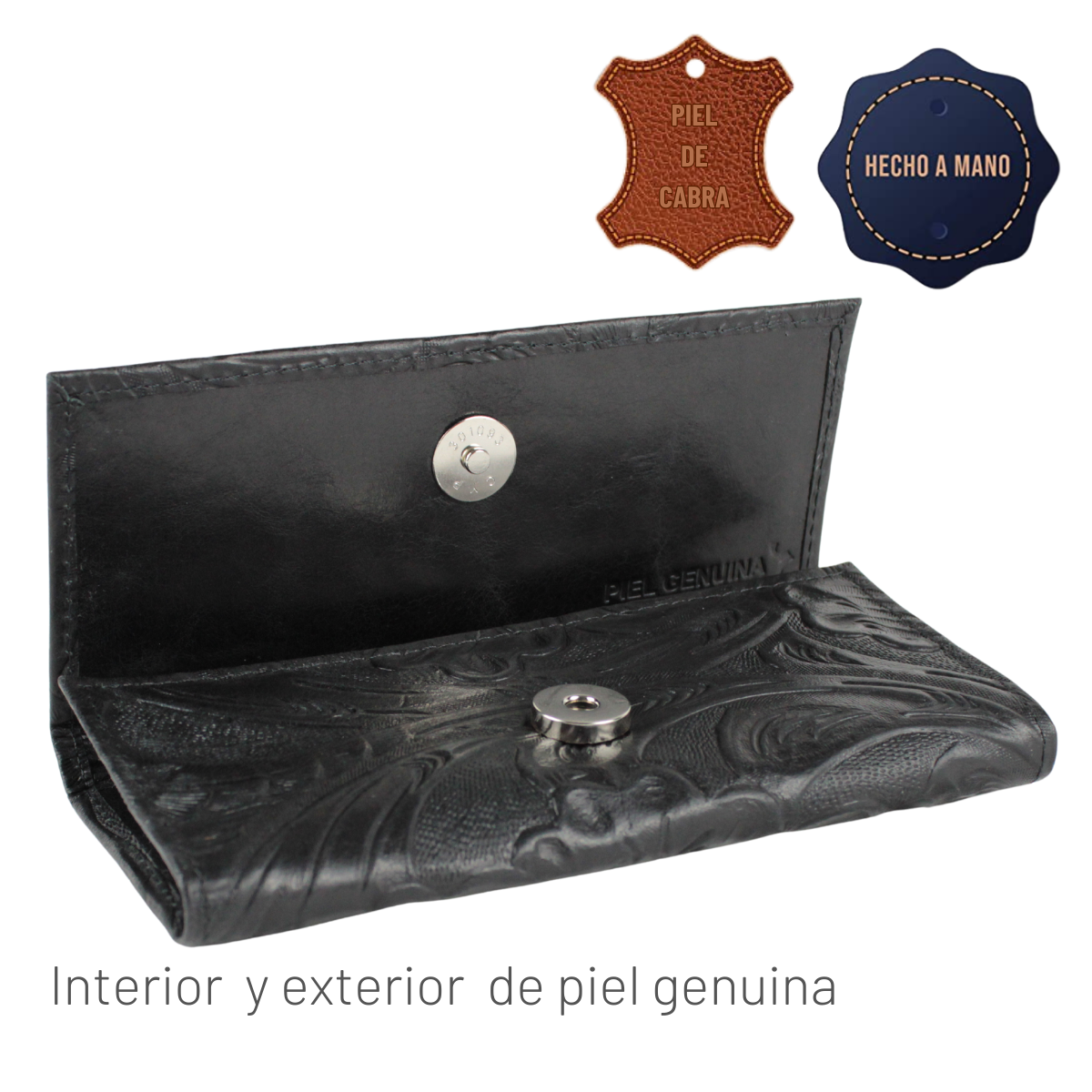 Cartera Mujer Piel Genuina Elegante Interiores en Piel