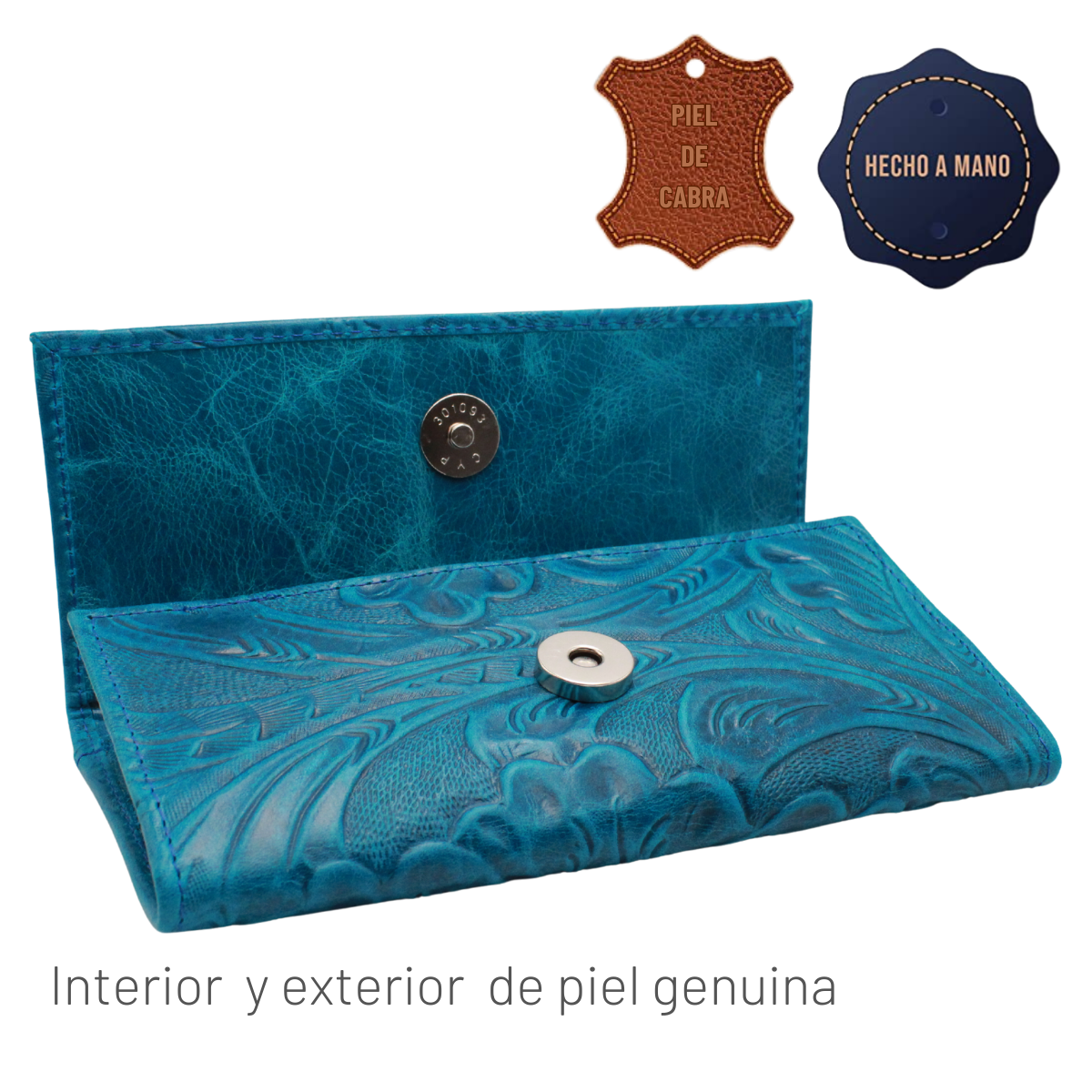 Cartera Mujer Piel Genuina Elegante Interiores en Piel