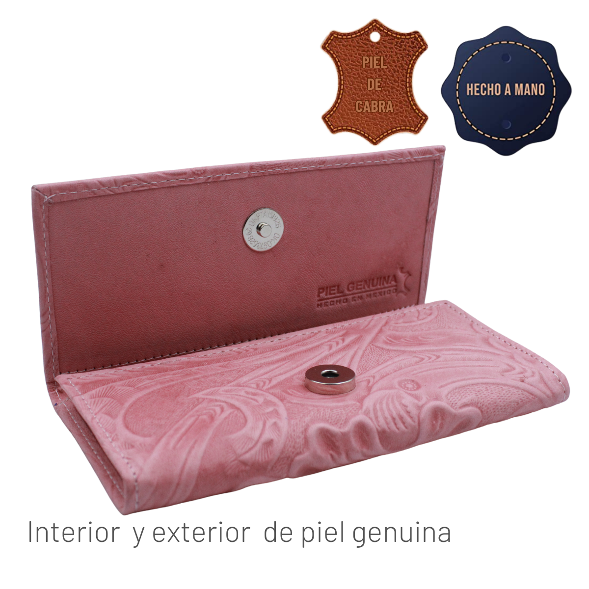 Cartera Mujer Piel Genuina Elegante Interiores en Piel