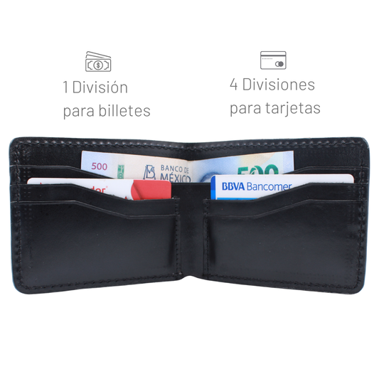 Cartera Hombre Piel Genuina Pull Up Bifold Slim
