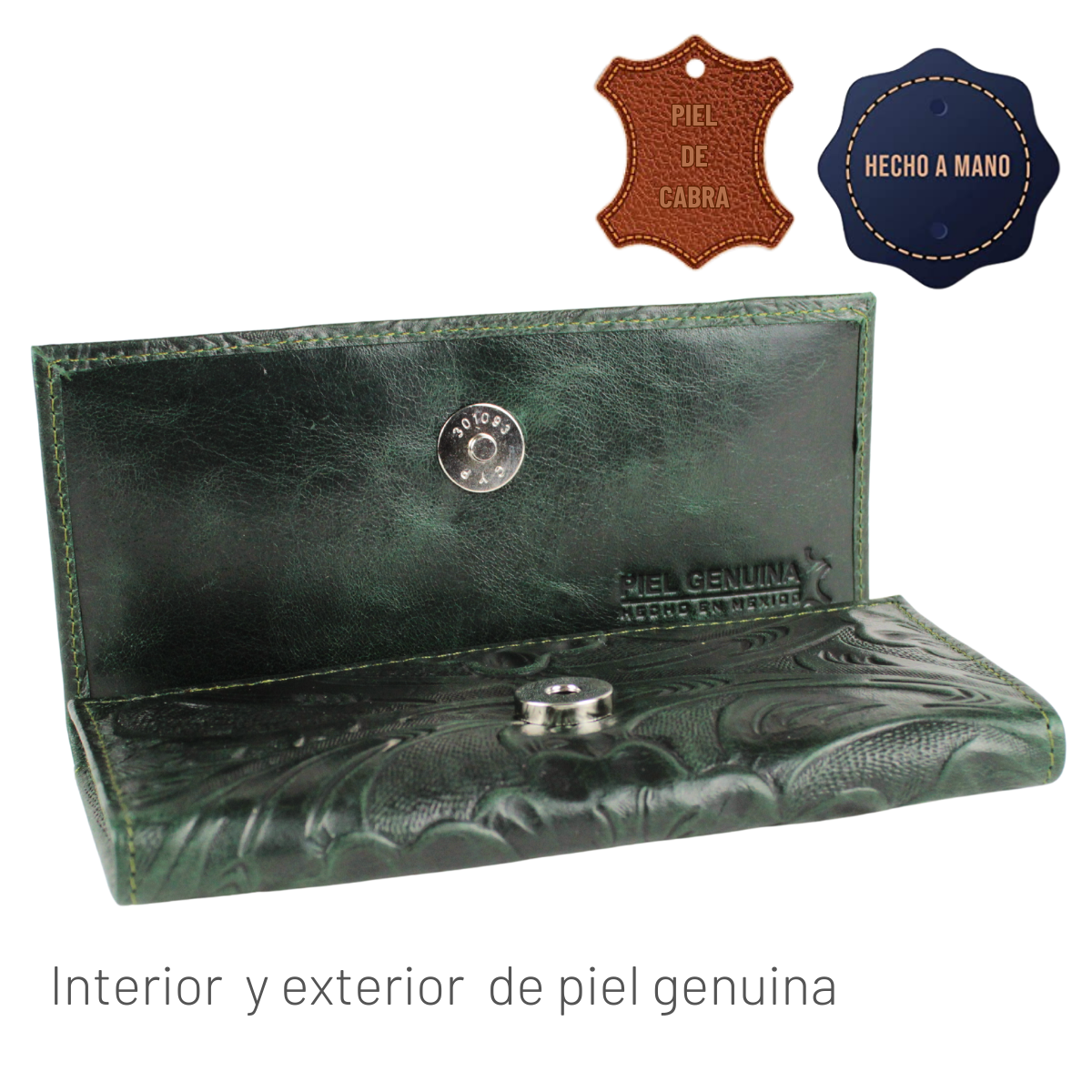 Cartera Mujer Piel Genuina Elegante Interiores en Piel