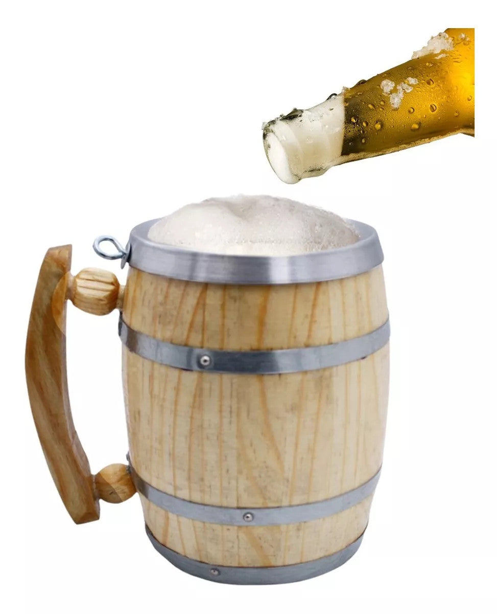 Tarro Cervecero Madera de Pino