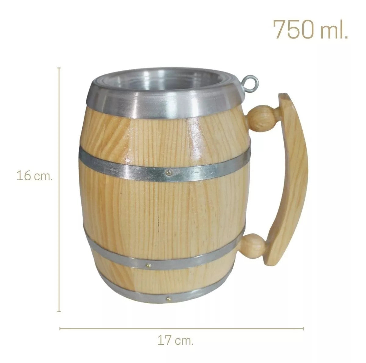 Tarro Cervecero Madera de Pino