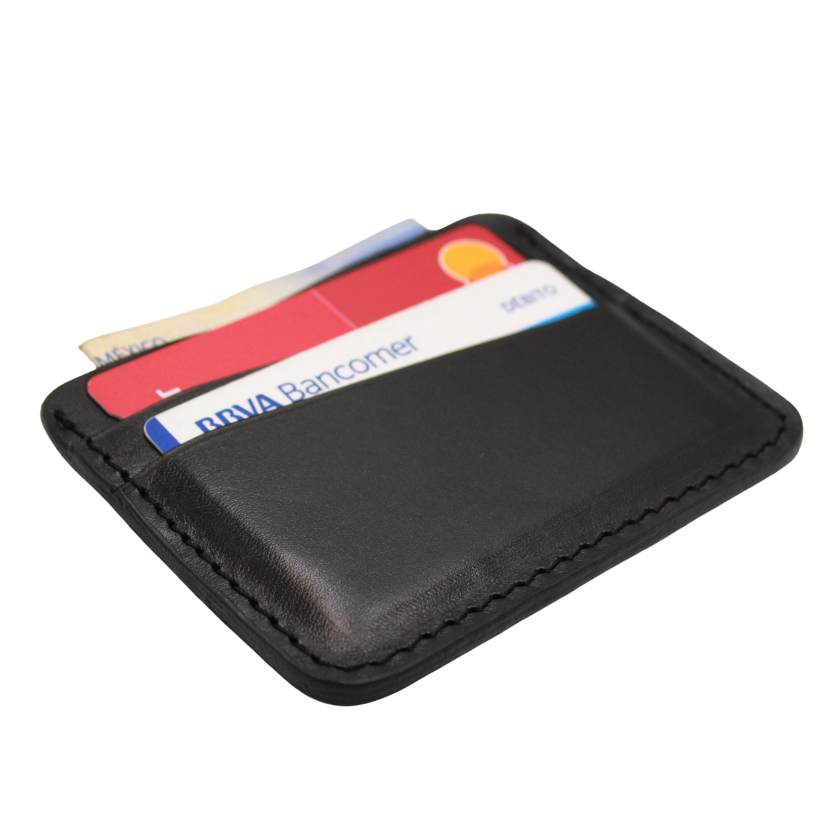 Cartera Tarjetero Piel Genuina Pull Up Minimalista