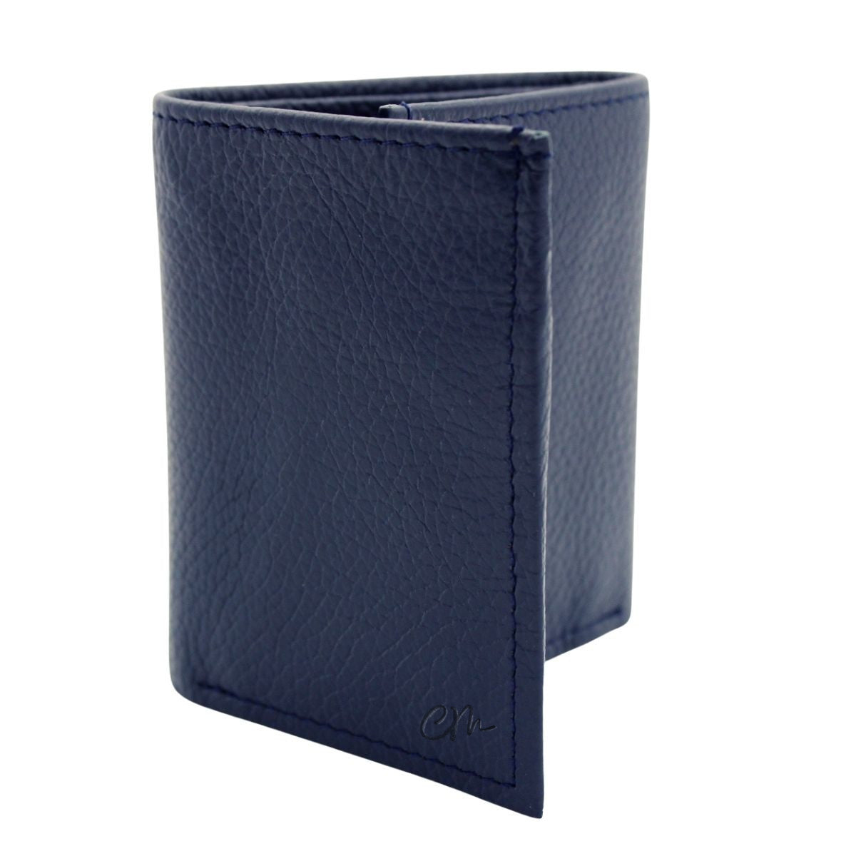 Cartera Hombre Piel Genuina Triple Compacta Interiores en Tela